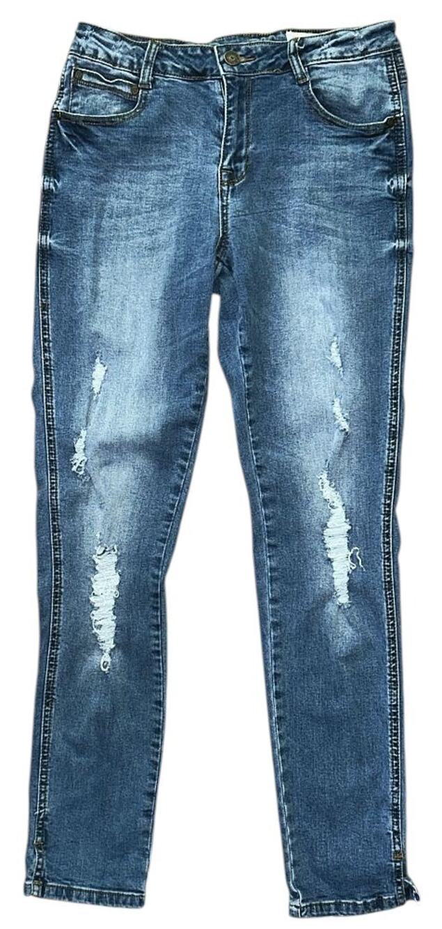 Wishlist Low-Rise Distressed Slit Ankle Skinny Jeans Size 7 27X28